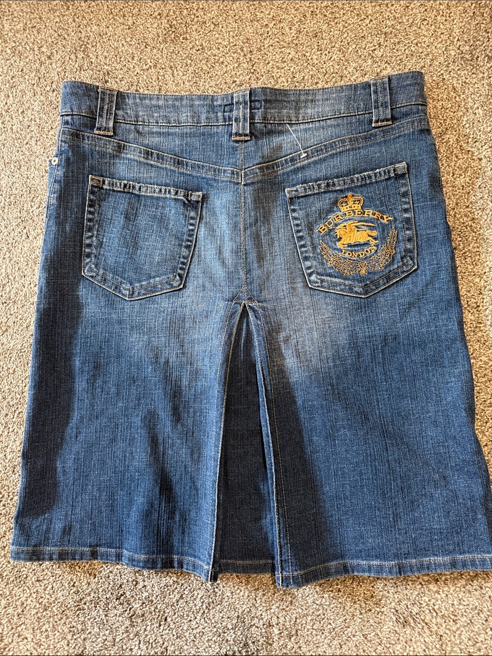 Burberry Vintage Denim Skirt - size 10/12 - Picture 2 of 5